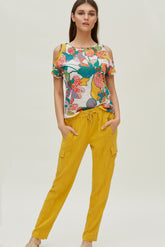 Pantalón Cargo De Lino